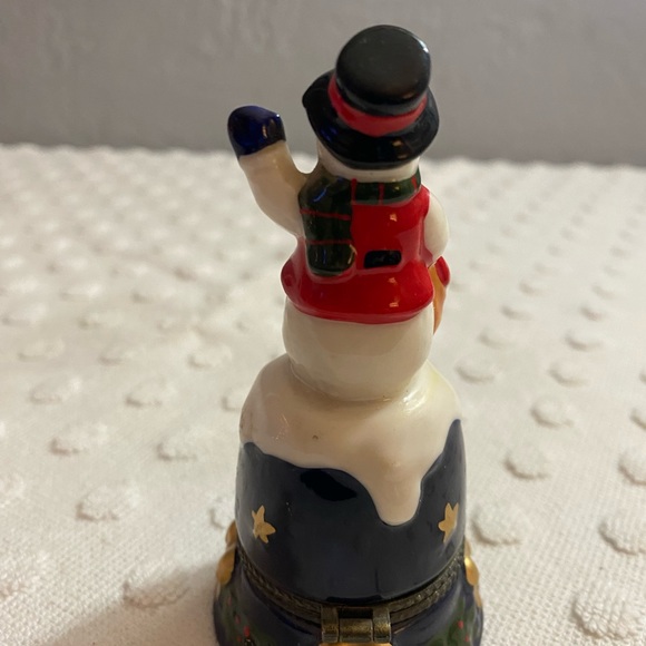 Snowman hinged trinket box - Picture 5 of 10